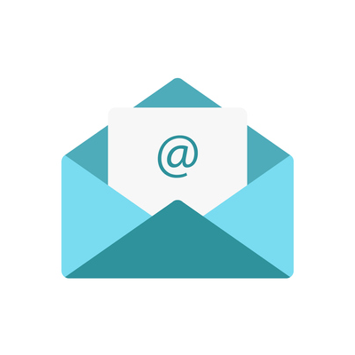 Email icon with envelope and at symbol