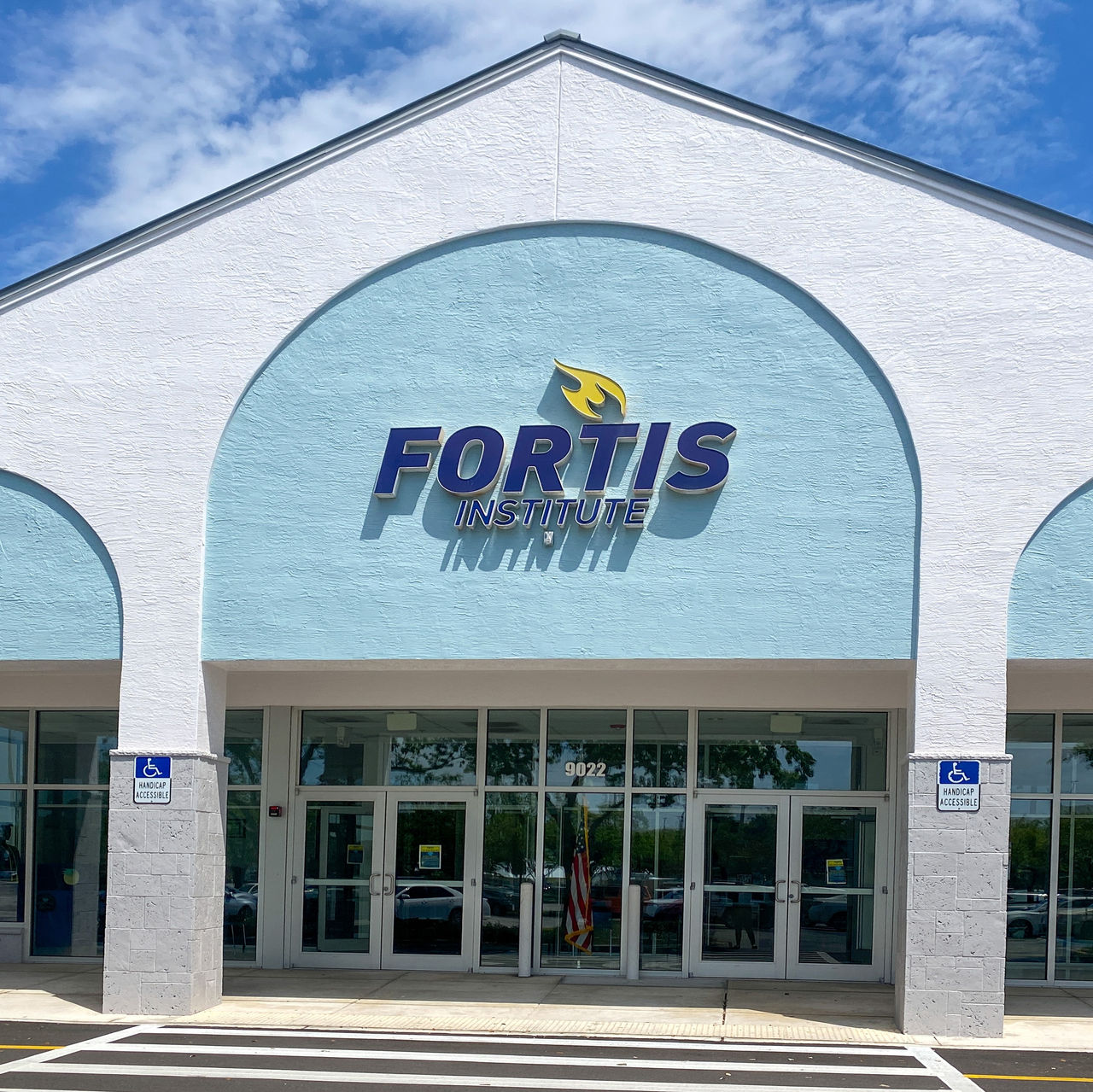 Fortis Institute building exterior with signage