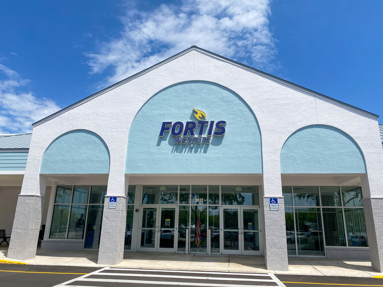 Fortis Institute building exterior on sunny day