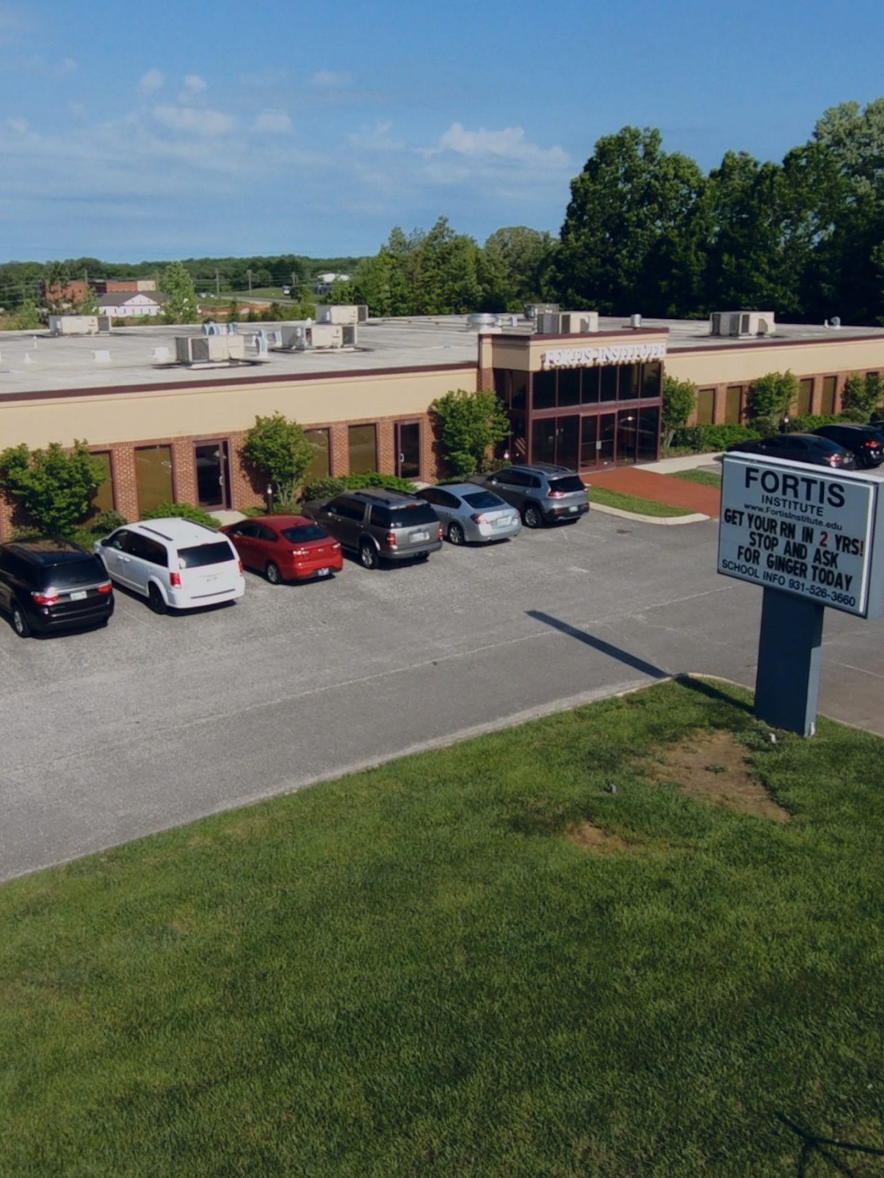 Fortis building with parking lot view